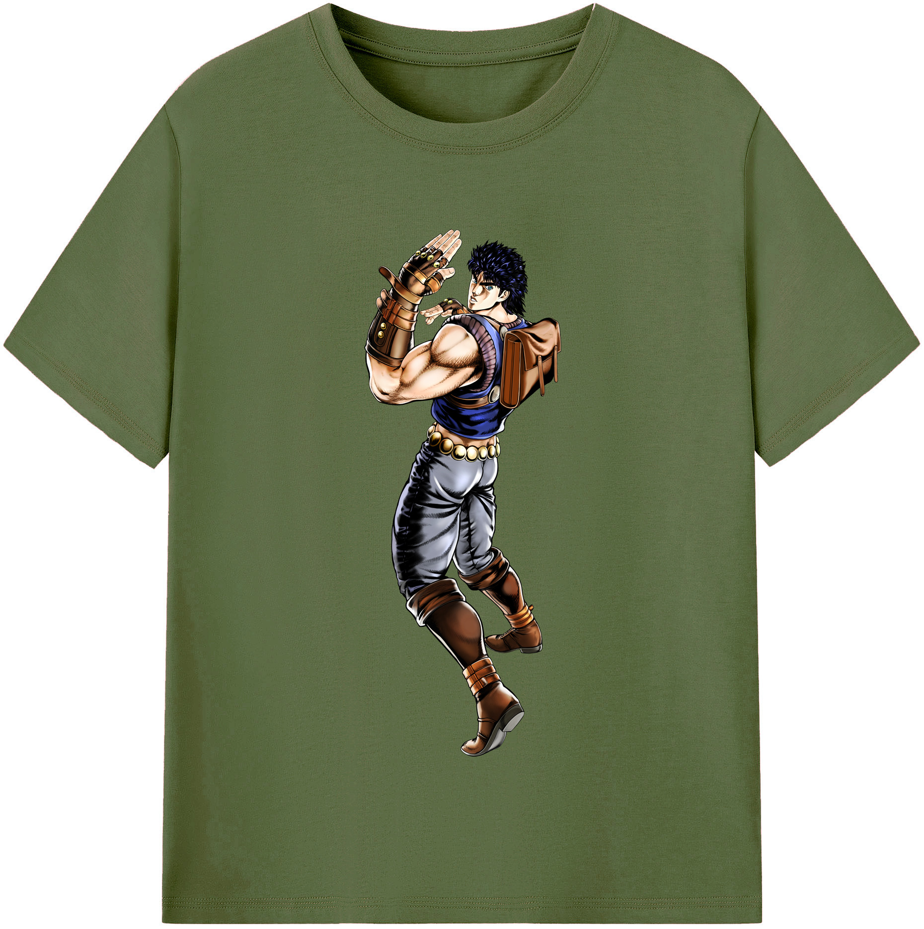 （画像用） ジョジョの奇妙な冒険 /ジョナサン?ジョースター JoJo's Bizarre Adventure Jonathan Joestar 綿100％半袖Tシャツ（フロントプリント）